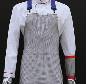 EN ISO 13998 Certified Eco-Friendly Fashionable Stainless Steel Sleeveless <b>Apron</b> for Meat Cutting - Product Image 1