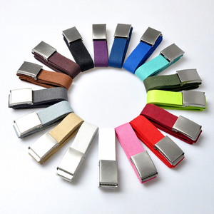 Cinto Tático Colorido de Lona de Poliéster e Algodão de 3,8CM com Fivela de Ferro Lisa e Fosca, Cor Doce, Casual para Estudantes e Esportes - Product Image 1