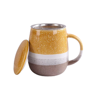 Mug cadeau en céramique promotionnel à grande capacité, très vendu, mug à café pour le petit-déjeuner, mug de bureau avec couvercle