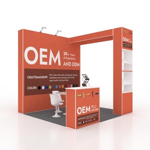 Xách tay 10*10 ft pop-up nhôm Kệ trưng bày đứng triển lãm thương mại gian hàng với vòm nội bộ kệ - Product Image 1