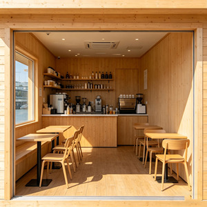 Chiosco Alimentare <span class=keywords><strong>in</strong></span> Legno a 2 Piani con Vista sul Lago, Caffetteria all'Aperto, Cabina <span class=keywords><strong>in</strong></span> Legno con Terrazza, Stand Prefabbricato per <span class=keywords><strong>Vendita</strong></span> al Dettaglio - Product Image 3