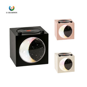 Haut-parleur Bluetooth rétro T20, lampe de lune de bureau, horloge, lumière d'ambiance, lampe de table, lampe étoile, réveil, haut-parleur intelligent - Product Image 1