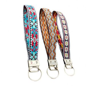 Handmade Vintage Bohemian Wrist Lanyard Keyring Holder Unique Animal Cartoon Woven New Arrival Business <b>Wristlet</b> Strap Keychain - Product Image 1