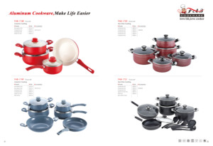 10Piece Mới Thời Trang Home Đồ Dùng Nhà Bếp Với Nắp Thủy Tinh Và Lọc Bền Nhôm Không Dính Cookware Set Với Silicone Xử Lý - Product Image 5