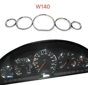 แผงหน้าปัดที่วัดความเร็วรอบหน้าปัดโครเมี่ยมมีสไตล์คุณภาพสูงขอบหน้าปัดสำหรับรถเบนซ์ W140 W210 W163 <span class=keywords><strong>E260</strong></span>อุปกรณ์เสริม S320 - Product Image 3
