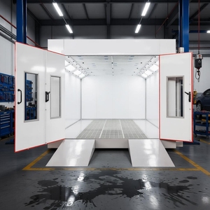 Cabine de <span class=keywords><strong>peinture</strong></span> professionnelle pour detailing automobile, four de séchage fixe, système à faible bruit, chauffage diesel/électrique, éclairage LED, 80°C de cuisson - Product Image 4