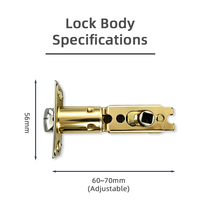 Poignée de porte intelligente Bluelock TTlock avec empreinte digitale, clé et contrôle par application pour l'application Tuya, noire, garantie 2 ans pour porte en acier