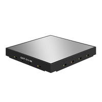 SHTX Vente chaude, lumière de piste de danse portable en verre trempé Rgb pour fête, discothèque, scène de DJ, corps en aluminium, lumière de sol avec valise de transport