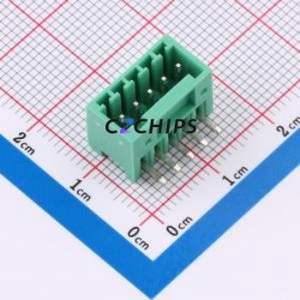 MX2EDGR-2.5-05P-GN01-Cu-A Plug-in Terminal Block Bent Lead Through Hole,P=2.5mm Board-to-Board / Socket Closed 1x5P 2.5mm Green - Product Image 1