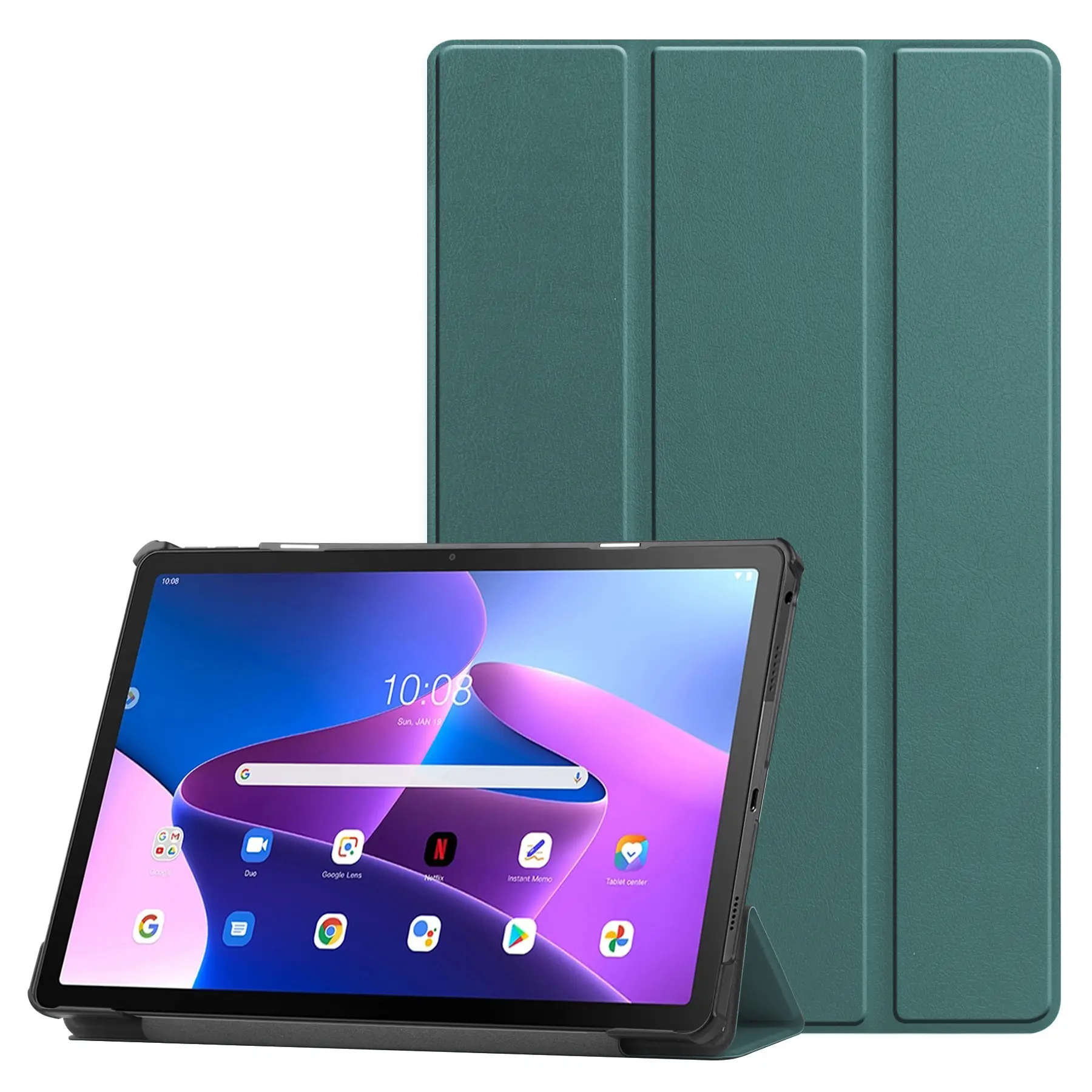 Harde Pc Back Beschermhoes Voor Galaxy Tab A9 Triple Stand Tablet Pu Lederen Flip Case Voor Samsung Galaxy Tab A9 Plus