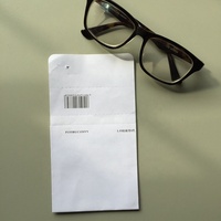 Enveloppe pour lentilles de style classique recyclable, fabricant d'emballages pour lentilles optiques, sac en papier personnalisé pour lentilles de lunettes, auto-adhésif