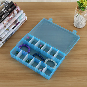 Transparent Plastic Storage <b>Box</b> 13 Grids With Lid For Jewelry Beads Stationery <b>Small</b> <b>Tools</b> Organizers Multicolor - Product Image 2