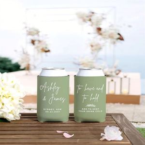 Enfriadores de Latas Personalizados de Neopreno, Duraderos y Modernos, con Texto/Logotipo/Diseño Personalizado para Recuerdos de Fiesta de Bodas - Product Image 3