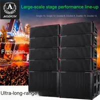 Haut-parleurs audio carrés de 10 pouces de Performance extérieure à distance haute puissance de scène professionnelle 8 paires 12 ensembles pour l'éclairage vidéo