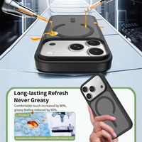 Coque de téléphone antichoc magnétique puissante N52 anti-empreintes digitales mate pour iPhone 18 17 16 15 14 13 Pro Max Plus