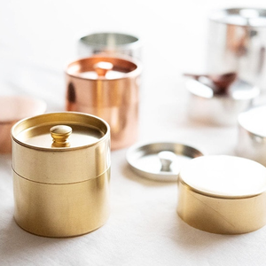 Contenitori rotondi di zucchero per caffè a tenuta stagna a doppio coperchi per spezie Matcha latta <span class=keywords><strong>da</strong></span> 400ml/560ml 304 in acciaio inossidabile - Product Image 3