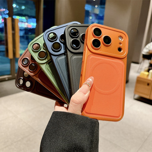 Original Matte TechWoven Magnetic Phone case for iPhone 17 16 15 Pro Max Converted <b>Camera</b> Glass Linen Textured Fabric Back Cover - Product Image 4