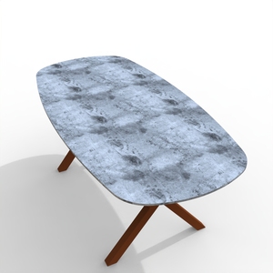 उत्तरी यूरोप शैली पर्यावरण के अनुकूल घर फर्नीचर अपार्टमेंट आयताकार कार्बन स्टील ट्राइपोड डिनर टेबल संगमरमर धातु सेट - Product Image 6