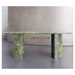 Nordic Home Furniture Italian Luxury <strong>Dining</strong> <strong>Tables</strong> Modern Natural Stone Marble <strong>Round</strong> Green <strong>Dining</strong> <strong>Table</strong> - Product Image 2