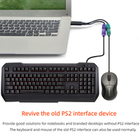 Universelles USB-Stecker-PS2-Splitter-Adapter-Anschlusskabel PS2-zu-USB-Verbindungskabel für Maus tastatur