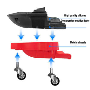 Genouillères mobiles multifonctionnelles avec base amovible, coussin roulant <span class=keywords><strong>pour</strong></span> <span class=keywords><strong>genoux</strong></span>, idéal <span class=keywords><strong>pour</strong></span> les carreleurs, les jardiniers et les mécaniciens - Product Image 5