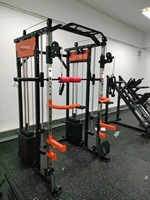 Rack à Squats Multifonction en Acier Inoxydable, Machine Smith pour Salle de Sport à Domicile, Cage de Musculation, Équipement de Fitness Portable
