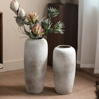Grand vase à fleurs cylindrique en céramique R97 pour la décoration intérieure, vente en gros d'usine