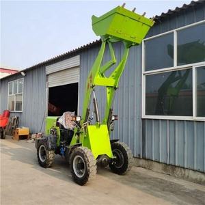 मिनी इलेक्ट्रिक लोडर ट्रैक्टर फावड़ा बेकहो 0.4ton बैटरी 4 पहिया ड्राइव स्किड स्टीयर सामने अंत लोडर - Product Image 3