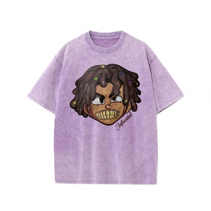 Camiseta Retro de algodón puro 100% lavado con ácido para hombre, camiseta de calle de secado rápido, manga corta de gran tamaño, Hip Hop, Fitness, directo largo - Product Image 4