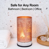 Lampe de table électrique personnalisée à intensité variable, chauffe-parfum en acier inoxydable, brûleur d'arômes très parfumé, veilleuse avec prise EU/US/AU/UK