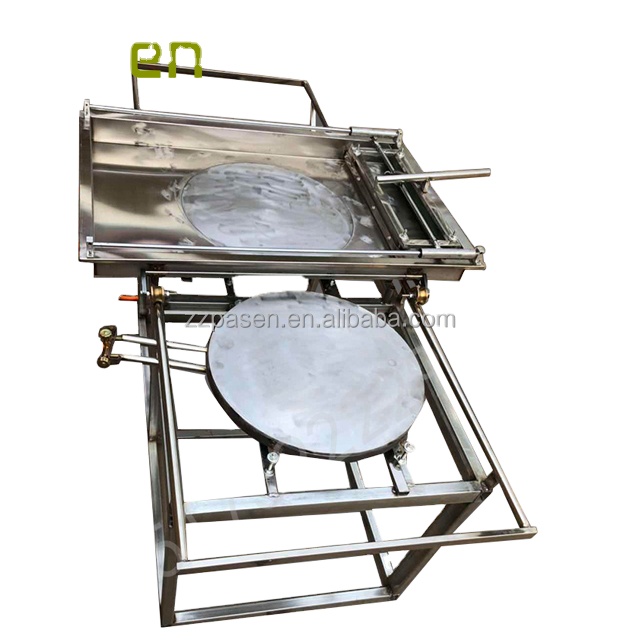 2-6pan Commerciële Platte Brood Chapati Roti Machine Injera Making Machine Automatische Ronde Dosa Lente Roll Injera Wrapper Machine