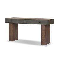 Console d'entrée de luxe en bois massif, fabriquée à la main, avec un design minimaliste pour un salon moderne, meubles pour l'organisation de la maison