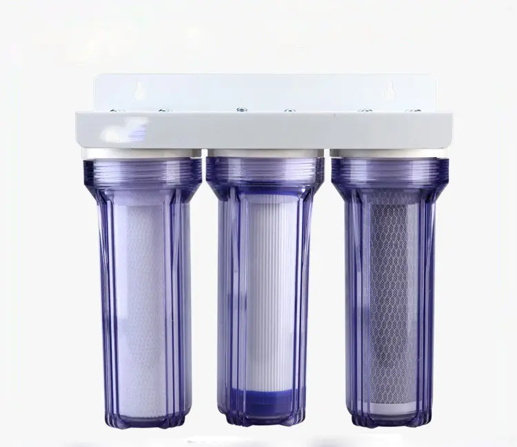 Phepus água todo transparente casa de 3 estágios filtro de água filtro de carbono