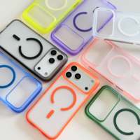 Coques de téléphone portable magnétiques transparentes antichoc et anti-chute avec texture mate TPU+PC pour iPhone 18 Pro Max