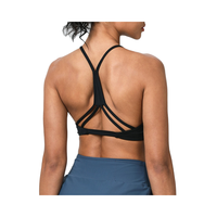 Nuevo Sujetador Deportivo Transpirable de Alta Sujeción y Resistente a Impactos para Mujer, Sin Varillas, Estilo Lulu Yoga, con Tirantes Cruzados y Cuello en V, de Spandex/Nylon