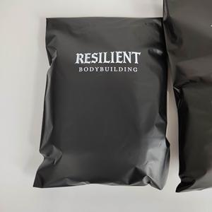Matte Black Shipping Bags with White Print Gradient Mailer Bag- Custom Poly Mailers for Streetwear & Apparel - Product Image 4