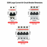 MCB S200 Miniature Circuit Breaker 1-4P 0.5-63A Tipe MCB Pemutus Sirkuit untuk Distribusi Daya Rumah Tangga & Industri