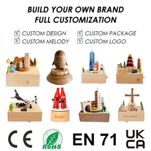 Carillon in Legno Rotondo Piccolo, Melodia Personalizzata, Regalo Carino per Bambine, Neonati e Bambini, Regali a Tema Musicale - Product Image 2