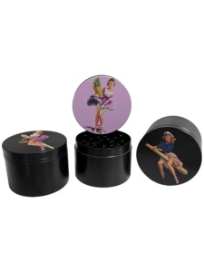 Round Zinc Alloy Manual Modern <b>Herb</b> <b>Grinder</b> 50mm with Full Printed Art Design for Accessory - Product Image 1
