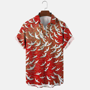 RNSHANGER verano <span class=keywords><strong>hombres</strong></span> pájaro <span class=keywords><strong>disfraces</strong></span> vacaciones Vintage camisa hawaiana <span class=keywords><strong>para</strong></span> <span class=keywords><strong>hombres</strong></span> 3D Animal patrón Casual blusa <span class=keywords><strong>para</strong></span> hombre - Product Image 3