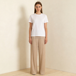 Pantalones de Chifón Plisados de Pierna Ancha Personalizados para Mujer, Pantalones Casuales - Product Image 2