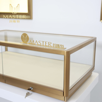 Vitrina de Exhibición con Cerradura Mecánica de Gran Capacidad MASTER, Estructura Resistente de Acero Inoxidable, Juego de Vitrinas para Joyería con Vidrio Templado