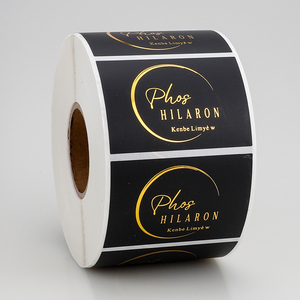 Tùy Chỉnh Không Thấm Nước Sang Trọng Nến Nhãn Logo In Ấn, Kết Cấu Giấy Dập Nổi Lá Vàng Nhãn Dán Nhãn In Ấn Cho Nến Lọ - Product Image 3