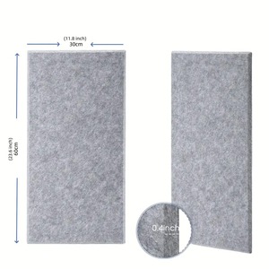 Panneau acoustique moderne en fibre de PET 100% de qualité européenne 9 mm/12 mm avec un design de modèle 3D, panneau mural et de plafond dense et épais - Product Image 2