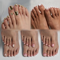 Fournisseur en gros de faux ongles en gel souple personnalisés, courts, carrés, artificiels, avec design perlé, couvrance totale, réutilisables, avec colle