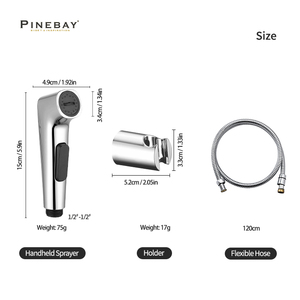 PINEBAY, новый современный дизайн, набор пластиковых ручных распылителя для биде, Женский напольный туалет, съемный портативный туалет, Shattaf - Product Image 6