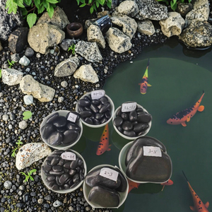 Venta caliente adoquín blanco natural y piedra de Río rodante decoración de jardín negro pulido para mejorar el jardín - Product Image 2