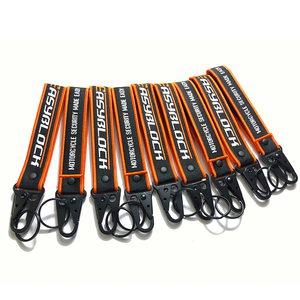 מותאם אישית לוגו מותג רכב להסיר רקמת Carabiner <span class=keywords><strong>Keychain</strong></span> באדום צבע לפני ארוג Keystrap מתנה טיסה Carabiner מחזיקי מפתחות - Product Image 6