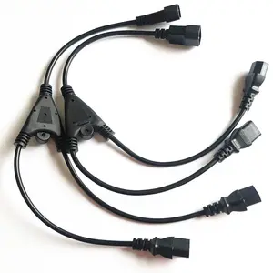 Cable de alimentación C14 a C13 conector de extensión IEC hembra a macho para ordenador PDU gabinete UPS servicio 3 cables 3 polos 1,8 m Cable de alimentación