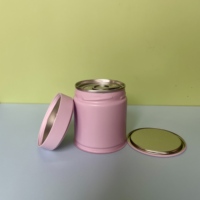 Boîtes rondes en métal personnalisées de 60*68 mm, hermétiques, pour 80 g de matcha, café et thé, emballage mini de 50 g avec bouchons et couvercles intérieurs